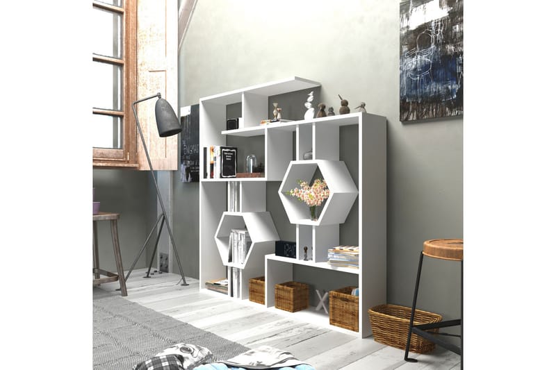 Hejde Bokhylla 134 cm - Vit - Förvaring - Hyllor - Bokhylla