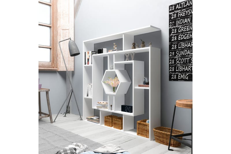 Hejde Bokhylla 134 cm - Vit - Förvaring - Hyllor - Bokhylla