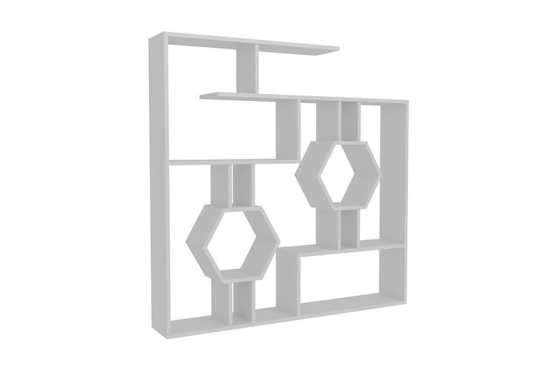 Hejde Bokhylla 134 cm, Vit