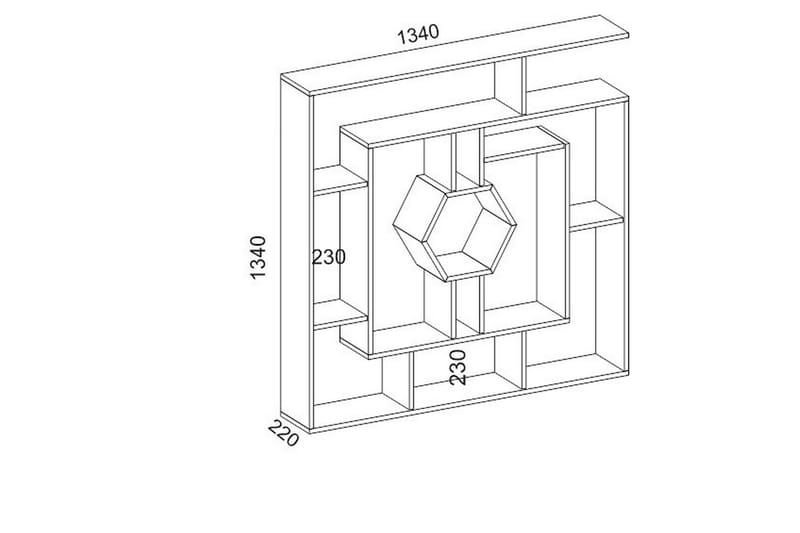 Hejde Bokhylla 134 cm - Vit - Förvaring - Hyllor - Bokhylla