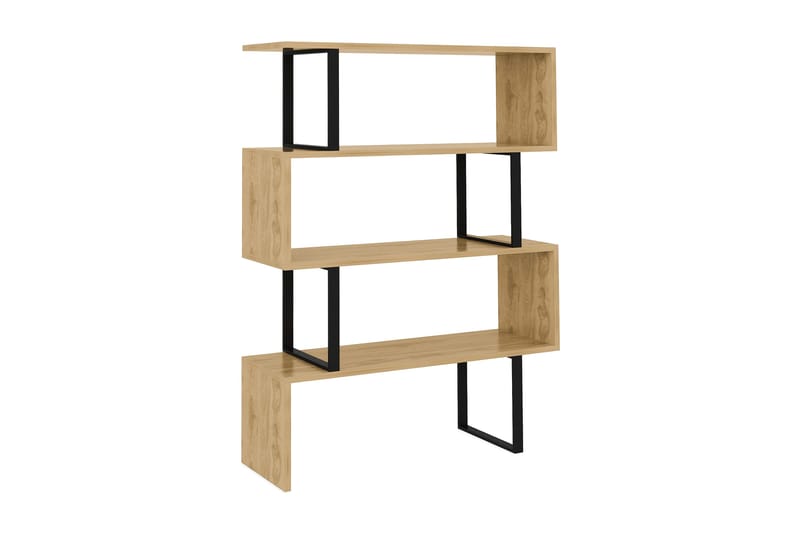Hejde Bokhylla 29,5 cm i Trä med Metallram, Brun|Svart