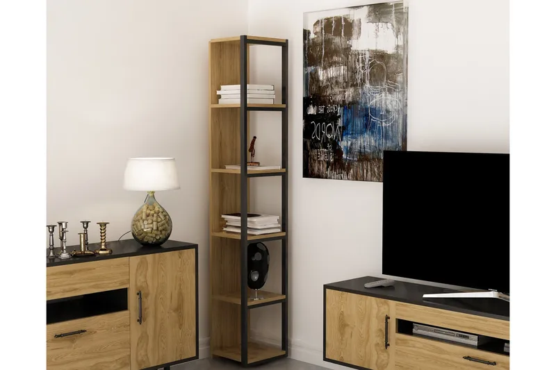 Hejde Bokhylla 34 cm - Brun/Svart - Förvaring - Hyllor - Bokhylla