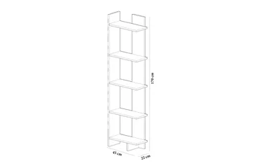 Hejde Bokhylla 45 cm - Brun/Vit - Förvaring - Hyllor - Bokhylla