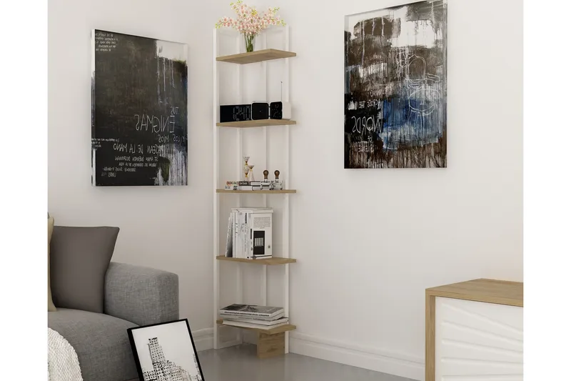 Hejde Bokhylla 45 cm - Brun/Vit - Förvaring - Hyllor - Bokhylla