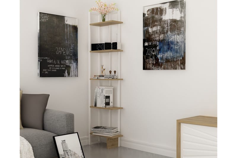 Hejde Bokhylla 45 cm - Brun/Vit - Förvaring - Hyllor - Bokhylla