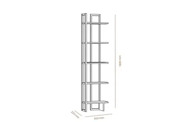 Hejde Bokhylla 45 cm - Brun/Vit - Förvaring - Hyllor - Bokhylla