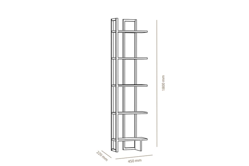 Hejde Bokhylla 45 cm - Vit - Förvaring - Hyllor - Bokhylla