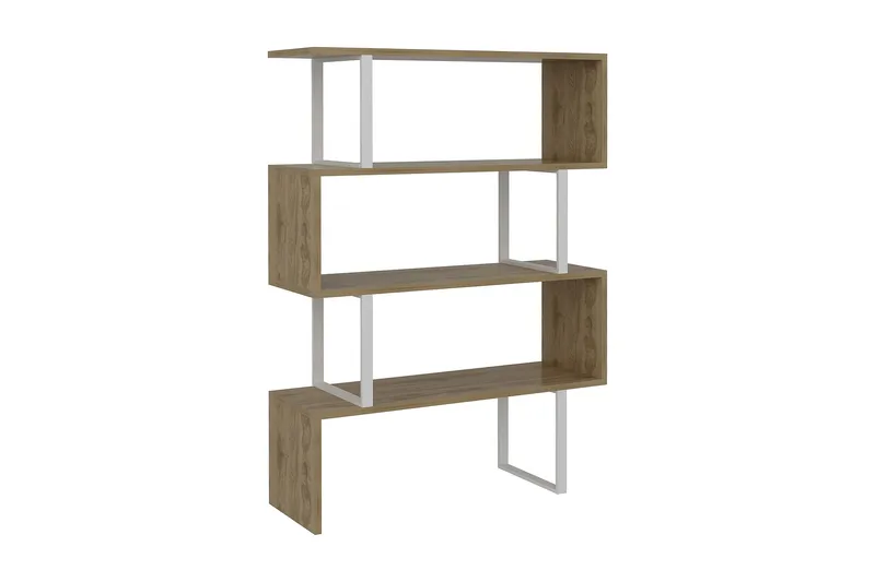 Hejde Bokhylla 92 cm, Brun/Vit