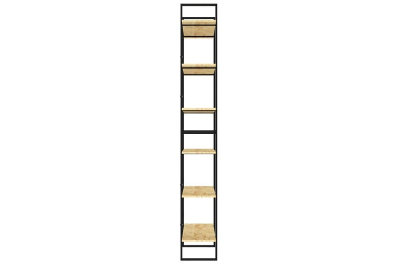 Hög bokhylla 100x30x210 cm massiv furu - Brun - Förvaring - Hyllor - Bokhylla