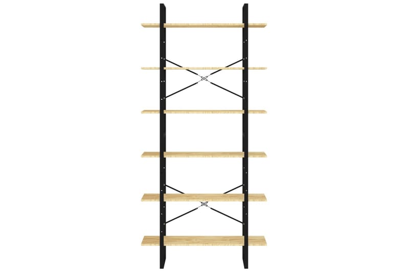 Hög bokhylla 100x30x210 cm massiv furu - Brun - Förvaring - Hyllor - Bokhylla