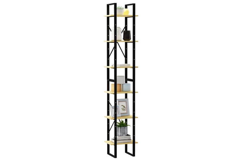 Hög bokhylla 40x30x210 cm massiv furu - Brun - Förvaring - Hyllor - Bokhylla