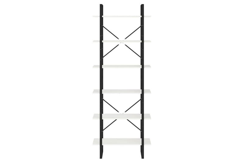 Hög bokhylla vit 80x30x210 cm massiv furu - Vit - Förvaring - Hyllor - Bokhylla