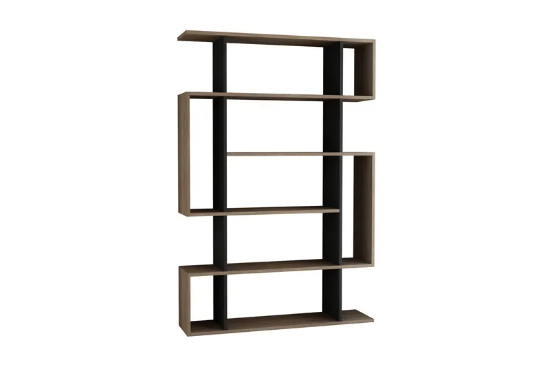 Homitis Bokhylla, Mörkgrå/Trä