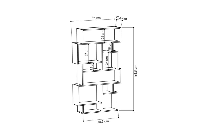 Homitis Bokhylla - Trä - Förvaring - Hyllor - Bokhylla