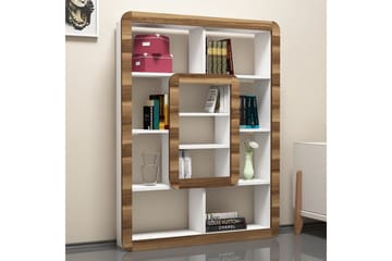 Hovdane Bokhylla 109 cm - Vit/Brun - Förvaring - Hyllor - Bokhylla