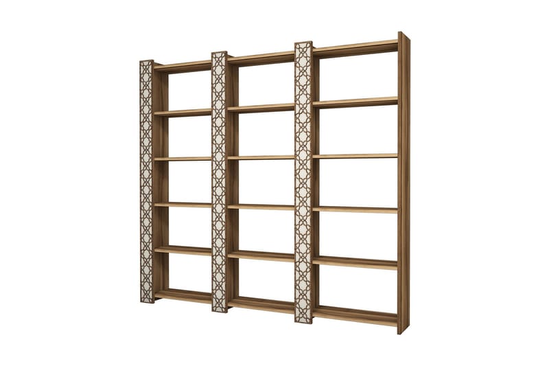 Hovdane Bokhylla 184 cm, Brun/Vit