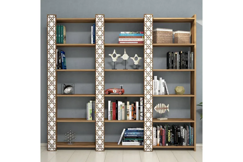 Hovdane Bokhylla 184 cm - Brun/Vit - Förvaring - Hyllor - Bokhylla