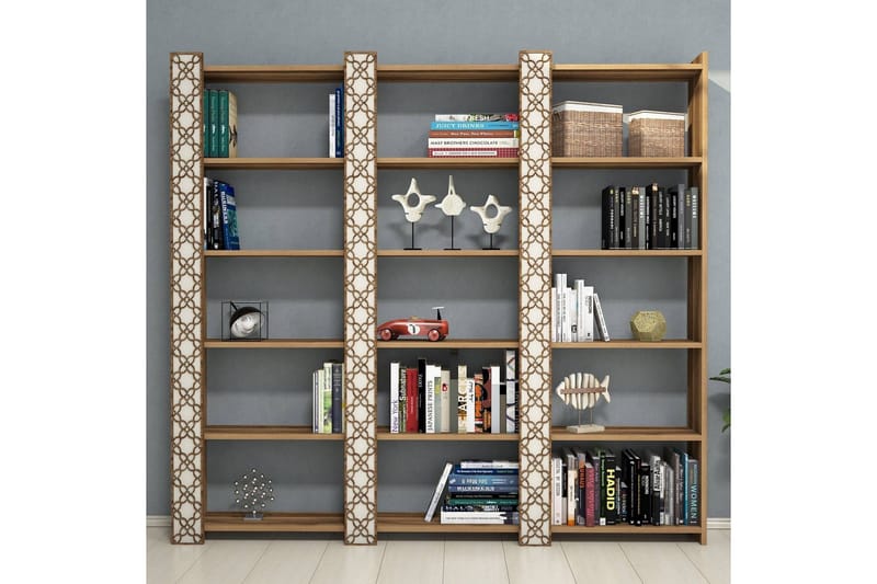 Hovdane Bokhylla 184 cm - Brun/Vit - Förvaring - Hyllor - Bokhylla