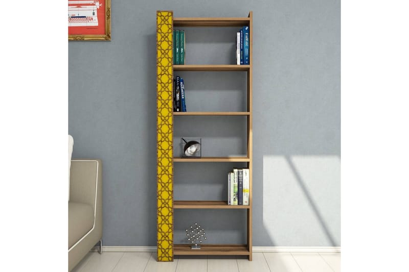 Hovdane Bokhylla 64 cm - Brun/Gul - Förvaring - Hyllor - Bokhylla