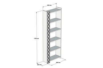 Hovdane Bokhylla 64 cm - Brun/Gul - Förvaring - Hyllor - Bokhylla