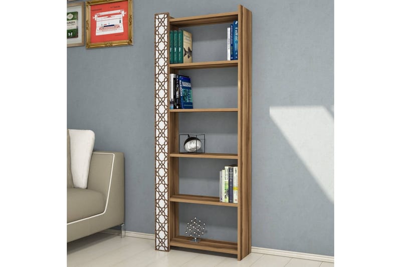 Hovdane Bokhylla 64 cm - Brun/Vit - Förvaring - Hyllor - Bokhylla