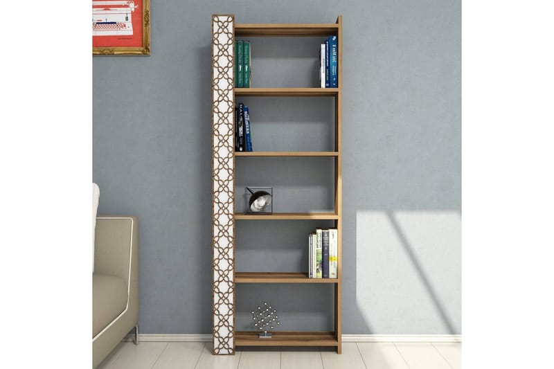 Hovdane Bokhylla 64 cm - Brun/Vit - Förvaring - Hyllor - Bokhylla
