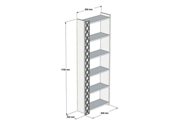Hovdane Bokhylla 64 cm - Brun/Vit - Förvaring - Hyllor - Bokhylla