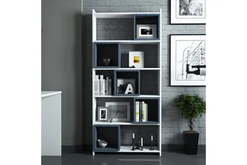 Hovdane Bokhylla 80 cm - Vit/Blå - Förvaring - Hyllor - Bokhylla