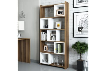 Hovdane Bokhylla 80 cm - Vit/Brun - Förvaring - Hyllor - Bokhylla