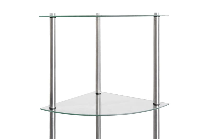 Hylla 6 hyllplan transparent 30x30x160 cm härdat glas - Transparent - Förvaring - Hyllor - Bokhylla