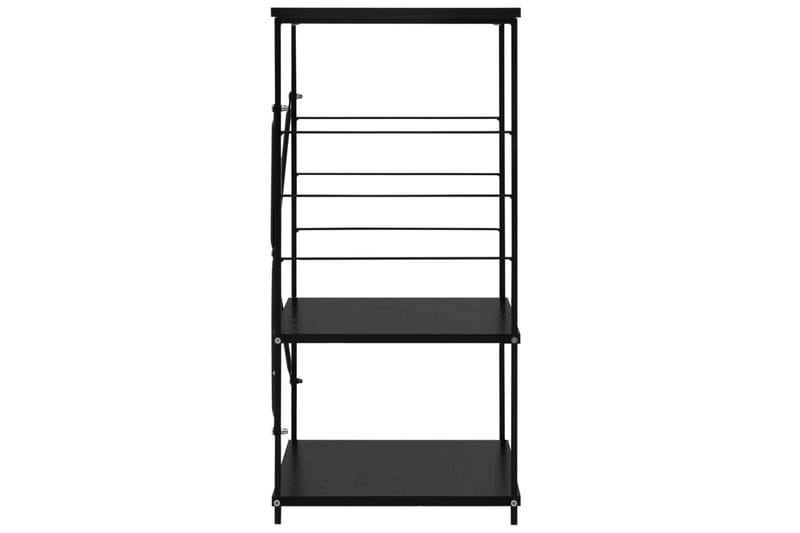 Hylla för mikrovågsugn svart 60x39,6x79,5 cm spånskiva - Svart - Förvaring - Hyllor - Bokhylla