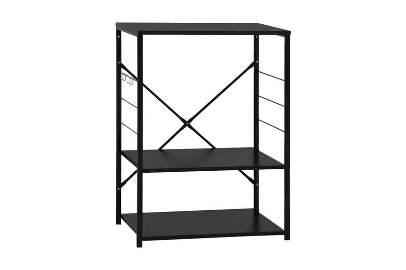 Hylla för mikrovågsugn svart 60x39,6x79,5 cm spånskiva - Svart - Förvaring - Hyllor - Bokhylla