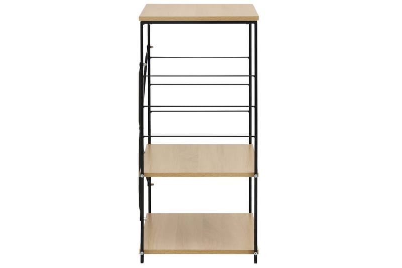 Hylla för mikrovågsugn svart och ek 60x39,6x79,5cm spånskiva - Svart - Förvaring - Hyllor - Bokhylla