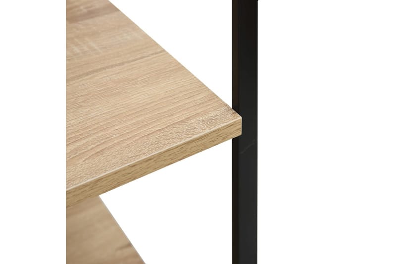 Hylla för mikrovågsugn svart och ek 60x39,6x79,5cm spånskiva - Svart - Förvaring - Hyllor - Bokhylla