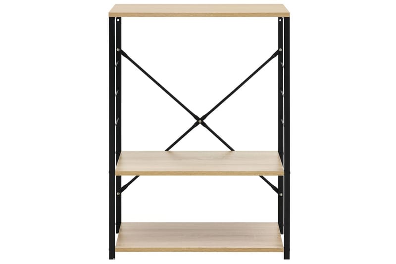Hylla för mikrovågsugn svart och ek 60x39,6x79,5cm spånskiva - Svart - Förvaring - Hyllor - Bokhylla