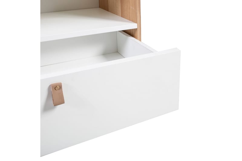 Hylla Helena Vit 80x40xh140 cm Mdf Naturlig/Vit - Förvaring - Hyllor - Bokhylla