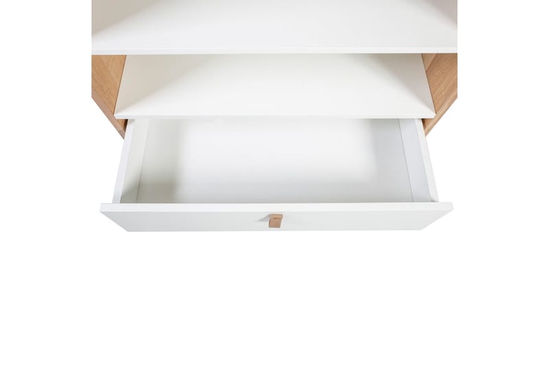 Hylla Helena Vit 80x40xh140 cm Mdf Naturlig/Vit - Förvaring - Hyllor - Bokhylla