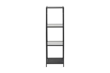 Ikaria Bokhylla 35 cm med 4 Hyllplan i Glas och Metall - Svart - Förvaring - Hyllor - Bokhylla