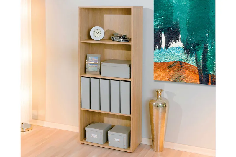 Imhilde Bokhylla 60x145 cm - Ljus Ek - Förvaring - Hyllor - Bokhylla