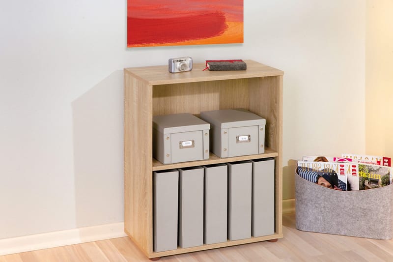 Imhilde Bokhylla 60x75 cm - Ljus Ek - Förvaring - Hyllor - Bokhylla