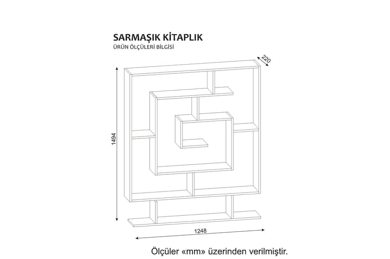 JACKI Bokhylla Labyrint Vit - Vit - Förvaring - Hyllor - Bokhylla