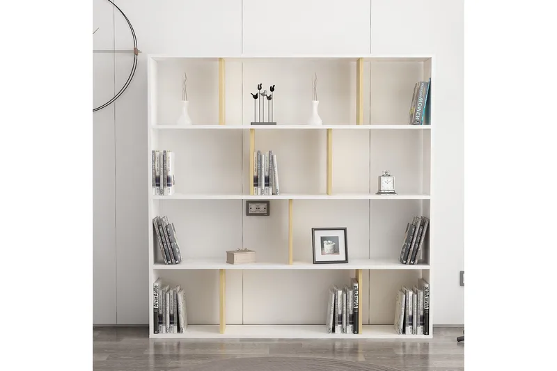 Jasenica Bokhylla 145x25 cm - Trä/Natur/Vit - Förvaring - Hyllor - Bokhylla