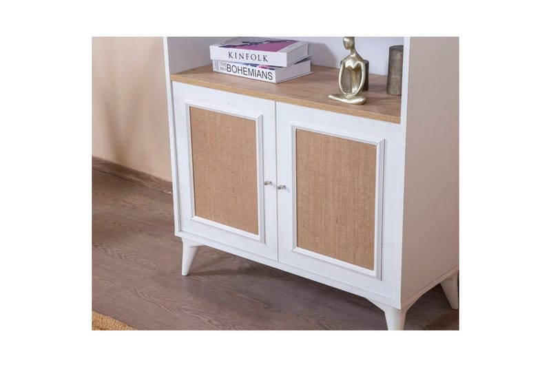 Bokhylla Jatinder Vit / Ek - Vit - Förvaring - Hyllor - Bokhylla