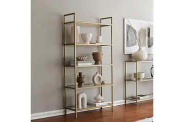 Jorrel Bokhylla 165x80 cm - Guld - Förvaring - Hyllor - Bokhylla