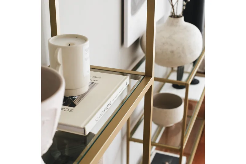 Jorrel Bokhylla 165x80 cm - Guld - Förvaring - Hyllor - Bokhylla