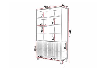 Juniskär Bokhylla 101 cm i Målat Trä - Vit - Förvaring - Hyllor - Bokhylla