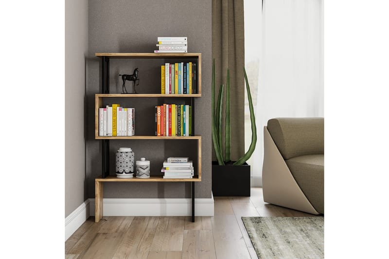 Kalune Bokhylla 128 cm i Valnöt - Brun - Förvaring - Hyllor - Bokhylla