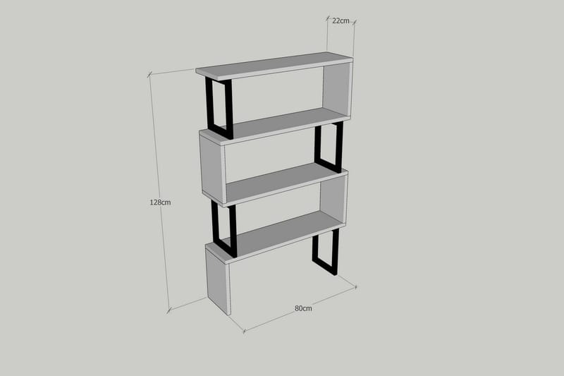 Kalune Bokhylla 128 cm i Valnöt - Brun - Förvaring - Hyllor - Bokhylla