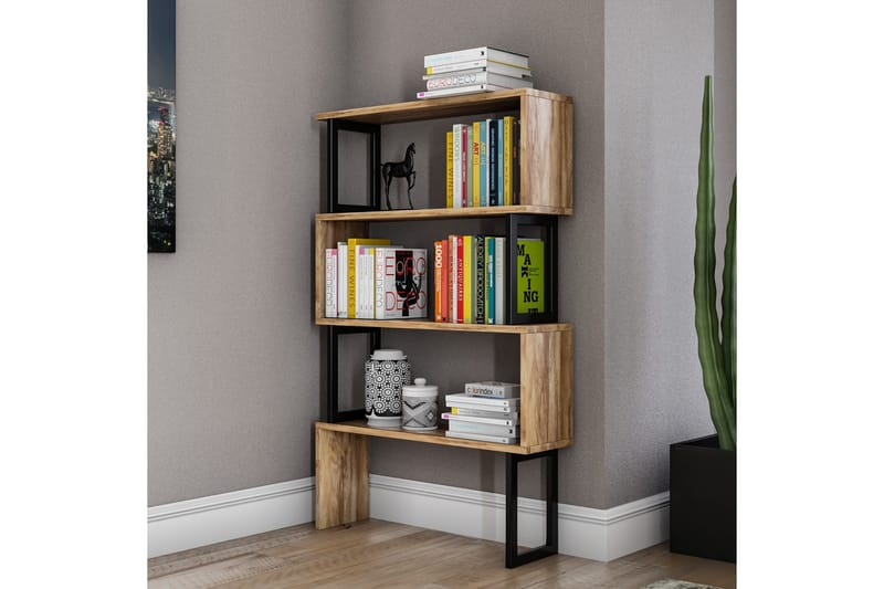 Kalune Bokhylla 128 cm i Valnöt - Brun - Förvaring - Hyllor - Bokhylla