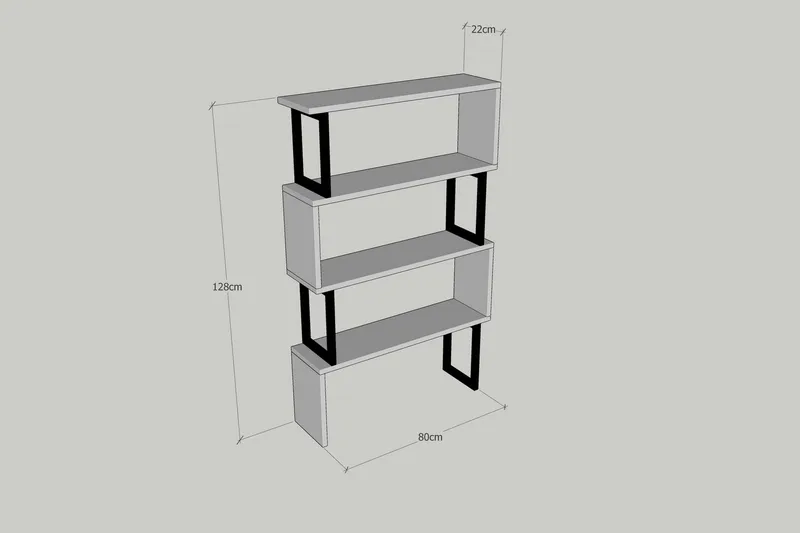 Kalune Bokhylla - Valnöt - Förvaring - Hyllor - Bokhylla